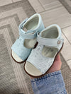 Andanines Sky Blue Flower Baby Sandal-Tassel Children Shoes