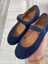 Papanatas Navy Sparkle Mary Jane-Tassel Children Shoes