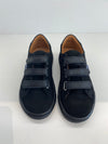 Atlanta Mocassin Black Twill Velcro Sneaker-Tassel Children Shoes