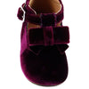 Papanatas Burgundy Velvet Bow Baby Shoe-Tassel Children Shoes