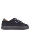 Atlanta Mocassin Black Twill Velcro Sneaker-Tassel Children Shoes