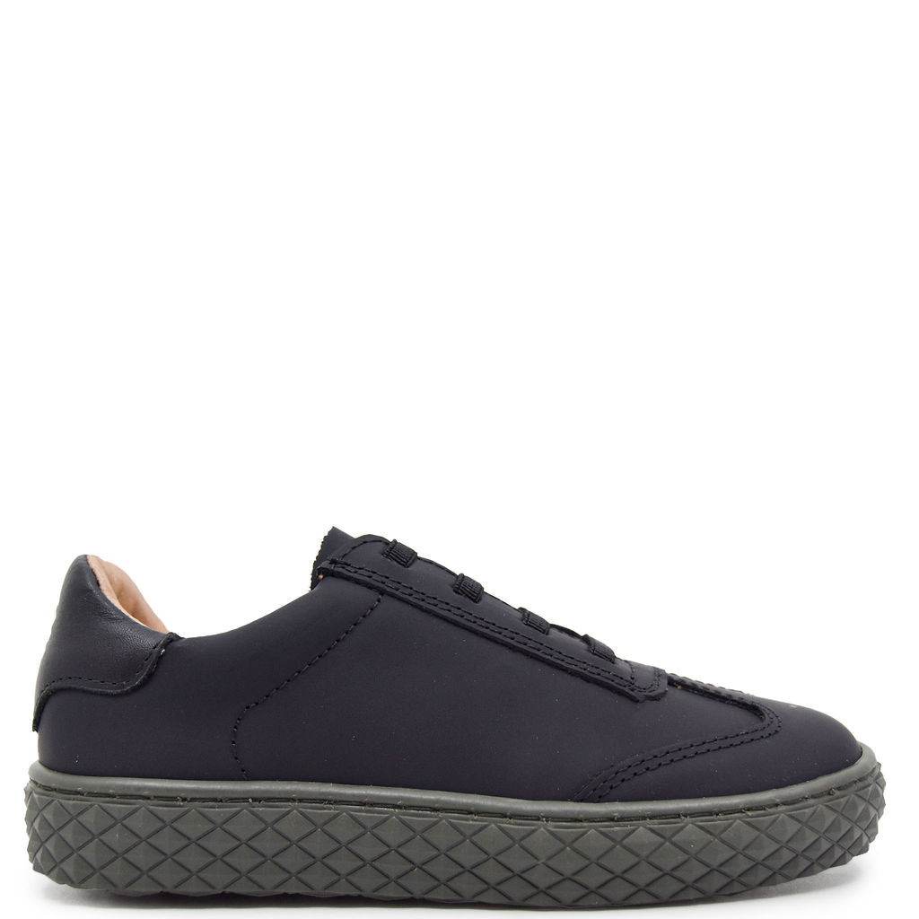 Porte Black and Olive Gum Elastic Sneaker-Tassel Children Shoes