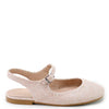 Papanatas Rose Linen Slingback-Tassel Children Shoes