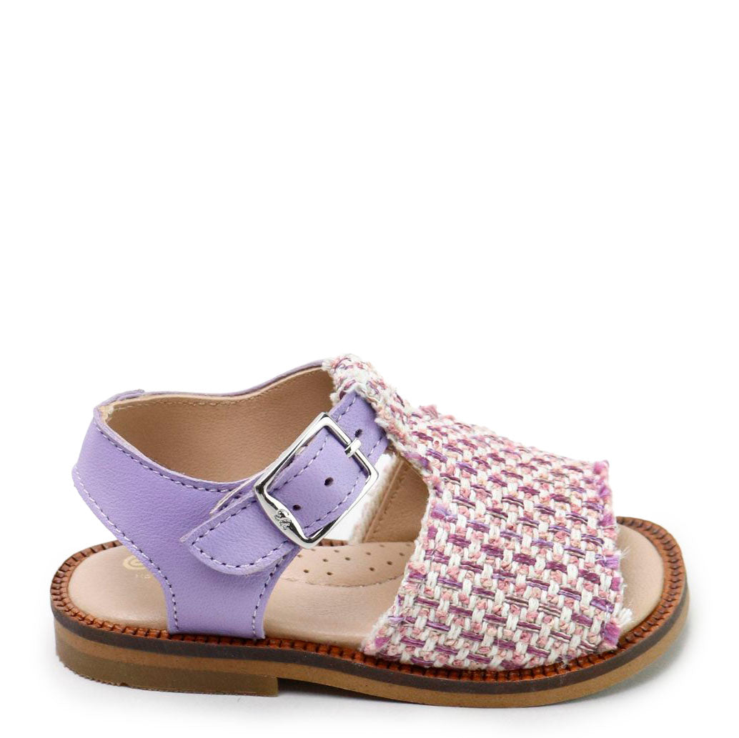 Papanatas Purple Weave Baby Sandal-Tassel Children Shoes