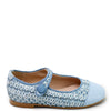 Papanatas Baby Blue Wicker Captoe Mary Jane-Tassel Children Shoes