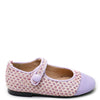 Papanatas Lilac Weave Captoe Mary Jane-Tassel Children Shoes