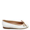 Papanatas White and Brown Bow Flat-Tassel Children Shoes