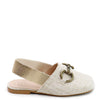 Papanatas Natural Linen Buckle Mule-Tassel Children Shoes