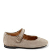 Papanatas Taupe Textured Mary Jane-Tassel Children Shoes