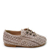 Papanatas Taupe Wicker LaceUp-Tassel Children Shoes