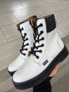 Atlanta Mocassin White Pebbled Boot-Tassel Children Shoes