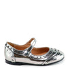 Papanatas Pewter Mirror Wingtip Mary Jane-Tassel Children Shoes