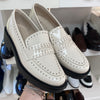 Spain+Co Ivory Florentic Studded Chunky Loafer-Tassel Children Shoes