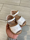 Manuela White Scalloped Baby Sandal-Tassel Children Shoes