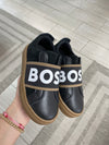 Hugo Boss Black and Brown Slip On Sneaker-Tassel Children Shoes