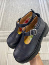 LMDI Navy Chunky T Strap Loafer-Tassel Children Shoes