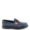 Papanatas Navy and Brown Penny Loafer-Tassel Children Shoes