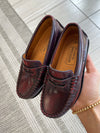 Atlanta Mocassin Brushed Burgundy Penny Loafer-Tassel Children Shoes