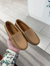 Atlanta Mocassin Camel Textured Loafer-Tassel Children Shoes