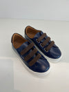 Atlanta Mocassin Blue and Brown Velcro Sneaker-Tassel Children Shoes