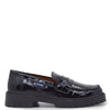 Atlanta Mocassin Black Patent Croc Chunky Penny Loafer-Tassel Children Shoes