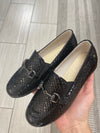 Manuela Black Snake Buckle Loafer-Tassel Children Shoes