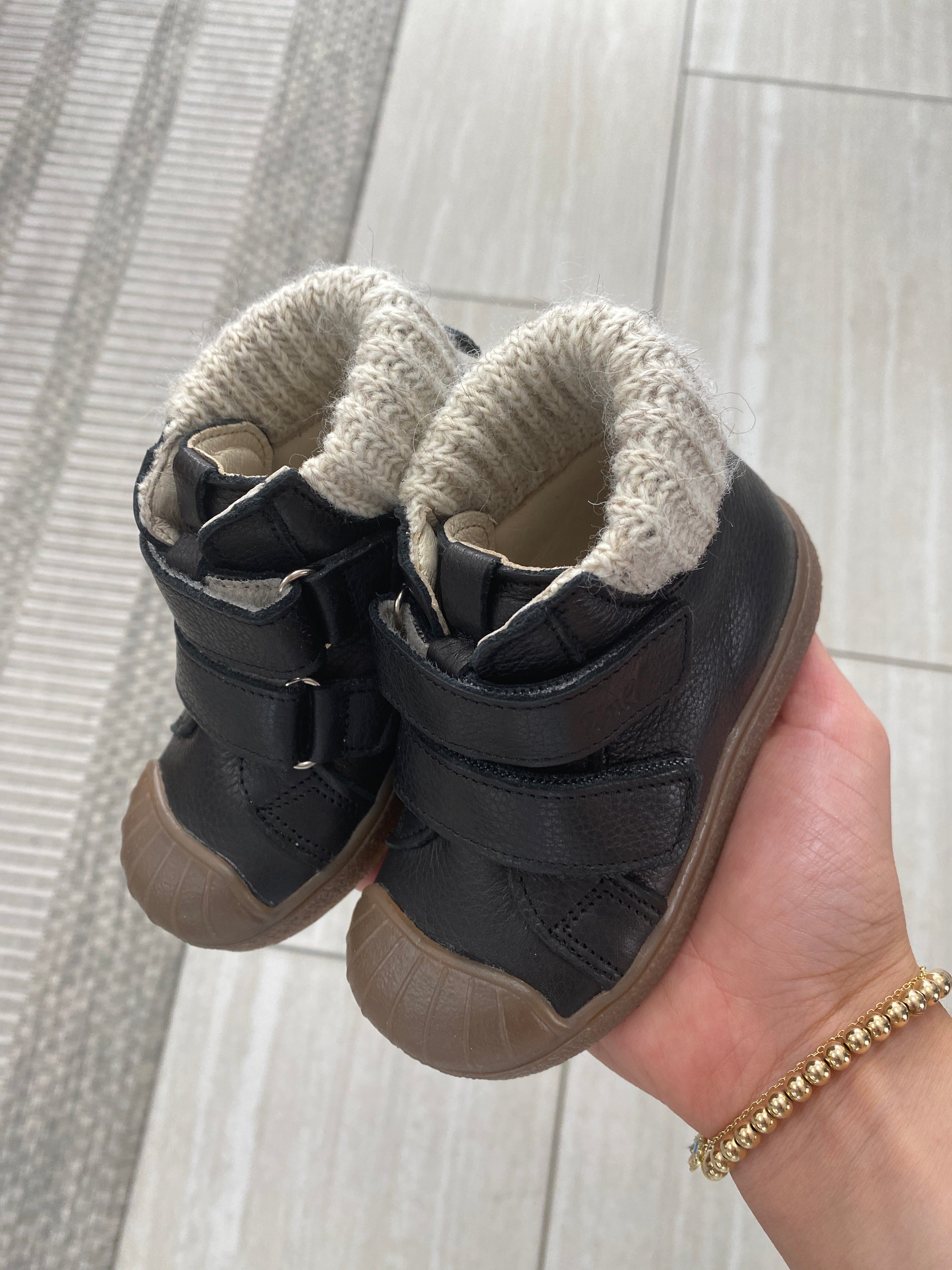 Emel Black Sweater Baby Sneaker-Tassel Children Shoes