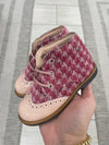 Manuela Rose Houndstooth Baby Bootie-Tassel Children Shoes