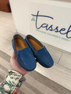 Atlanta Mocassin Royal Blue Stamped Loafer-Tassel Children Shoes