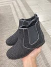 Manuela Dark Gray Herringbone Zipper Bootie-Tassel Children Shoes