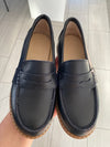 Blublonc Navy Penny Dress Loafer-Tassel Children Shoes