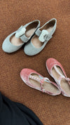 Papanatas Rose Velvet Pearl Mary Jane-Tassel Children Shoes