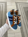 Chloe Denim Mini Me Sneaker-Tassel Children Shoes