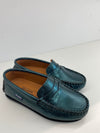 Atlanta Mocassin Green Metallic Penny Loafer-Tassel Children Shoes