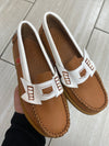 Papanatas Camel and White Penny Loafer-Tassel Children Shoes