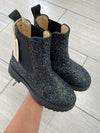 Angulus Teal Glitter Boot-Tassel Children Shoes