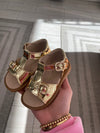 Beberlis Gold Buckle Baby Sandal