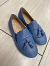 Papanatas Ocean Blue Tassel Loafer-Tassel Children Shoes