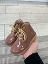 Petit Nord Rose Clay Patent Baby Bootie-Tassel Children Shoes