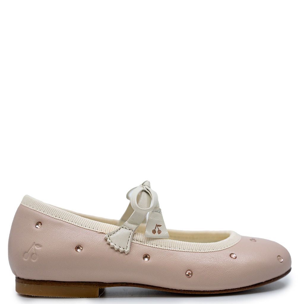 Bonpoint Rose Embellished Eveline Mary Jane-Tassel Children Shoes