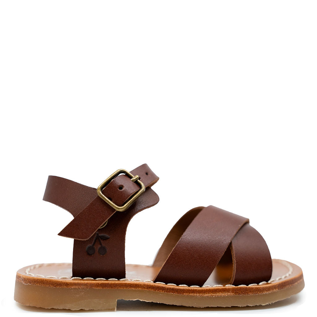 Bonpoint Honey Brown Baby Sandal-Tassel Children Shoes