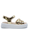 Beberlis Gold Scalloped Sneaker Sandal-Tassel Children Shoes