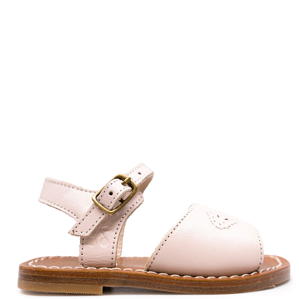 Bonpoint Rose Leather Sandal-Tassel Children Shoes