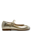 Blublonc Gold and Cream Scalloped Mary Jane-Tassel Children Shoes