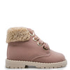 Andanines Pink Shearling Baby Boot-Tassel Children Shoes