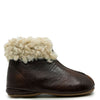 Pepe Chocolate Shearling Zipper Bootie-Tassel Children Shoes