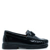 Porte Black Shine Buckle Loafer-Tassel Children Shoes