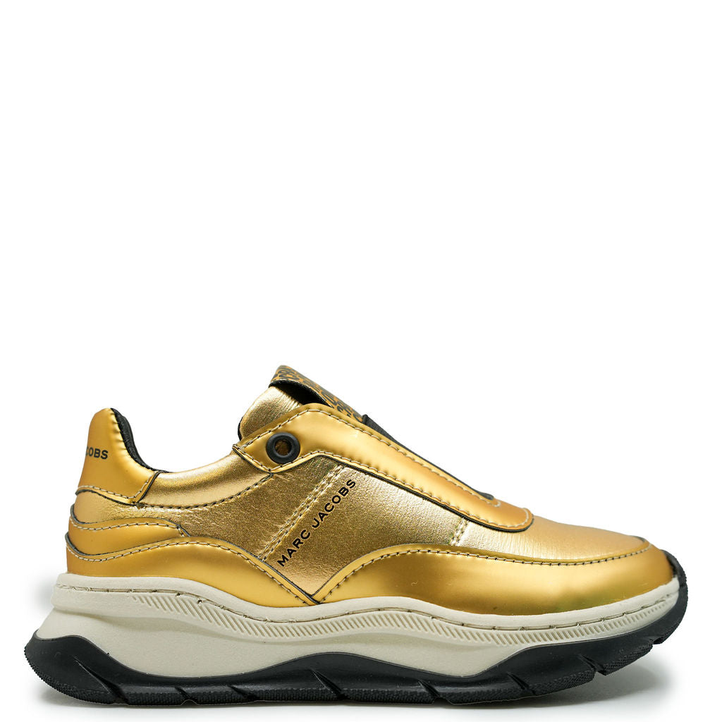 Marc Jacobs Gold Mini Me Sneaker-Tassel Children Shoes