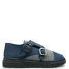 Blublonc Navy and Gray Dress Sneaker-Tassel Children Shoes