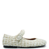 Papanatas Cream Tweed Mary Jane-Tassel Children Shoes